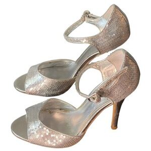 Aldo Silver Sparkly Heels
